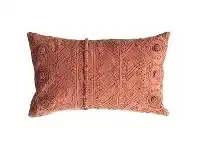 LivingStyles Pippa Stonewashed Cotton Lumbar Cushion, Burnt Orange offer