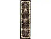 LivingStyles Sydney Medallion Turkish Made Oriental Runner Rug, 300x80cm, Navy / Ivory offer