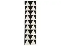 LivingStyles Nomad Pyramid Flat Woven Wool Runner Rug, 400x80cm, Black offer