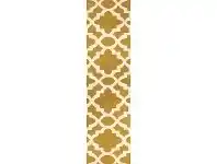 LivingStyles Nomad Trellis Flat Woven Wool Runner Rug, 300x80cm, Pistachio offer