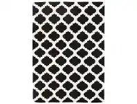 LivingStyles Nomad Quatrefoil Flat Woven Wool Rug, 225x155cm, Black offer