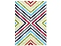 LivingStyles Narris Cross Roads Hand Tufted Rug in Rainbow - 225x155cm offer