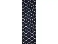 LivingStyles Nomad Hand Knotted Weave Stitch Design Woolen Rug Runner in Navy - 400x80cm offer