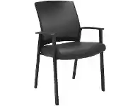 Officeworks J.Burrows Matrix Antibacterial Visitor Armchair Black offer