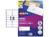 Officeworks Avery 14UP Laser Address Labels White 20 Sheets offer