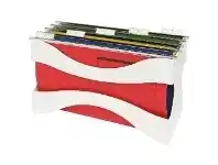 Officeworks J.Burrows Desktop Filer with 5 Assorted Foolscap Files offer