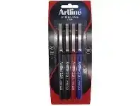 Officeworks Artline 220 0.2mm Fineliner Assorted 4 Pack offer
