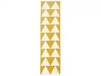 LivingStyles Nomad Pyramid Flat Woven Wool Runner Rug, 300x80cm, Yellow offer