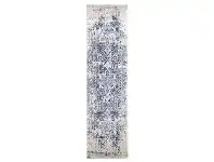 LivingStyles Evoke Muse Turkish Made Oriental Runner Rug, 400x80cm, White / Navy offer