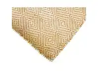 LivingStyles Bahuta Handwoven Cotton Rug, 160x110cm, Orange/ White offer