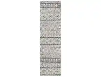 LivingStyles Oasis Sabrina Tribal Runner Rug, 80x300cm, Grey offer