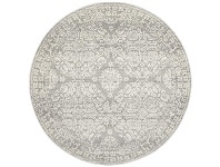 LivingStyles Mirage Gwyneth Transitional Round Rug, 240cm, Silver offer