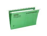 Officeworks J.Burrows Suspension File Foolscap Bright Green 25 Pack offer