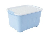 Officeworks Otto Stackable Storage Tub 52L Light Blue offer