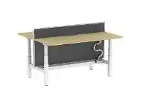 Officeworks Stilford S2 1800mm 2 Person Sit Stand Desk White/Oak/Grey offer