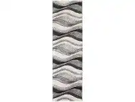 LivingStyles Vision Waves Modern Runner Rug, 400x80cm, Grey offer