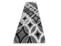 LivingStyles Alodia Luxury Shaggy Runner Rug, 80x300cm, Grey offer
