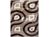 LivingStyles Unity Luxury Shaggy Rug, 120x170cm, Brown offer