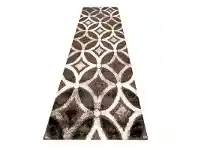 LivingStyles Alodia Luxury Shaggy Runner Rug, 80x300cm, Brown offer