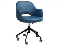 Albury Commercial Grade Gas Lift Vinyl Office Armchair, Blue / Black