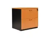 Logan 2 Drawer Lateral File Cabinet, Beech / Black