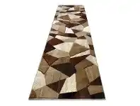 LivingStyles Sunbury Cooper Modern Runner Rug, 80x300cm, Beige / Brown offer