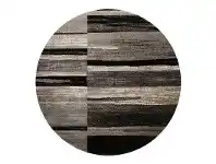 LivingStyles Seattle Nouvel Modern Round Rug, 200cm, Brown offer