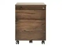 LivingStyles Teresa 2 Drawer File Cabinet with Castors, Antique Oak offer