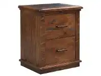 LivingStyles Artemis Pine Timber 2 Drawer File Cabinet offer