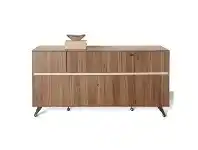 LivingStyles Milando 2 Drawer Filing Cabinet with Cupboard, Walnut offer