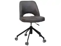 LivingStyles Albury Commercial Grade Gas Lift Fabric Office Chair, Slate / Black offer