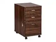 LivingStyles Logan 3 Drawer Mobile Pedestal File Cabinet offer