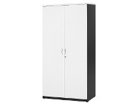 LivingStyles Logan Full Door Cupboard, White / Black offer