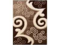 LivingStyles Edith Luxury Shaggy Rug, 80x150cm, Brown offer
