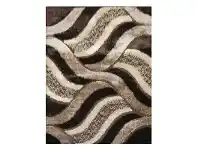 LivingStyles Lucasta Luxury Shaggy Rug, 160x230cm, Brown offer