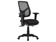 LivingStyles Rio Fabric Task Office Chair with Arm, High Back offer