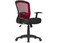 LivingStyles Intro Fabric Task Office Chair, Red / Blak offer