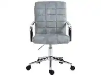 Monica Velvet Fabric Office Chair, Silver