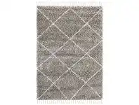 LivingStyles Saffron Hawa Fringed Shag Rug, 240x330cm, Grey offer