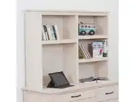 LivingStyles Byron Pine Timber Desk Hutch, Vanilla offer