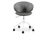 LivingStyles Gartel PU Leather Office Chair, Charcoal / White offer