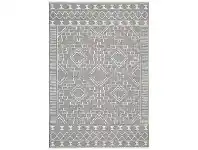 LivingStyles Hudson Blaze Wool Rug, 155x225cm, Grey offer