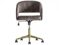 LivingStyles Alatri Fabric Swivel Office Chair, Grey Velvet offer