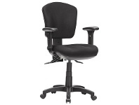 LivingStyles Aqua Fabric Task Office Chair with Arm, Low Back offer