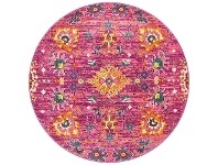 LivingStyles Babylon Viridis Bohemian Round Rug, 200cm, Fuchsia offer