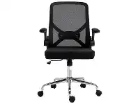 LivingStyles Malvern Mesh Fabric Collapsible Ergonomic Office Chair, Black offer