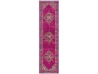 LivingStyles Babylon Zenovia Bohemian Runner Rug, 80x400cm, Fuchsia offer