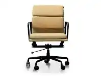 LivingStyles Replica Eames PU Leather Soft Pad Office Chair, Almond / Black offer