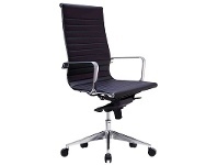 LivingStyles Web PU Leather Executive Office Chair, High Back, Black offer