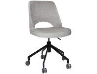 LivingStyles Albury Commercial Grade Gravity Fabric Gas Lift Office Chair, Steel / Black offer